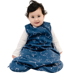 Woolino Merino sleep bag Night Sky close-up showing ultra-soft lining for cozy sleep.