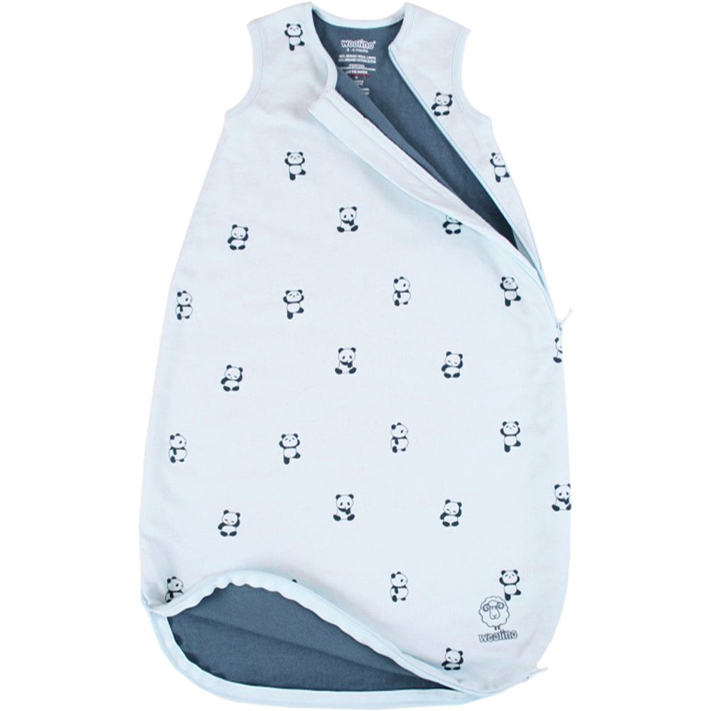 Woolino Panda zipper guard protects skin during changes