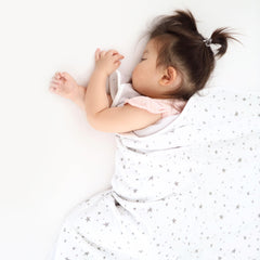 Woolino Toddler Blanket Organic Cotton Outer close-up demonstrates chemical-free fabric safe for delicate skin
