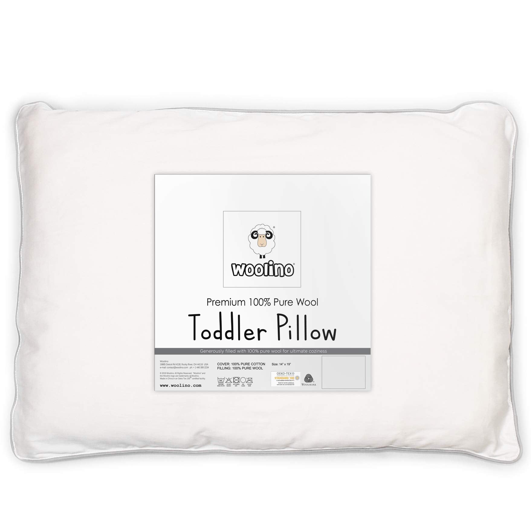 Woolino Toddler Pillow shows breathability for cooler, calmer naps.