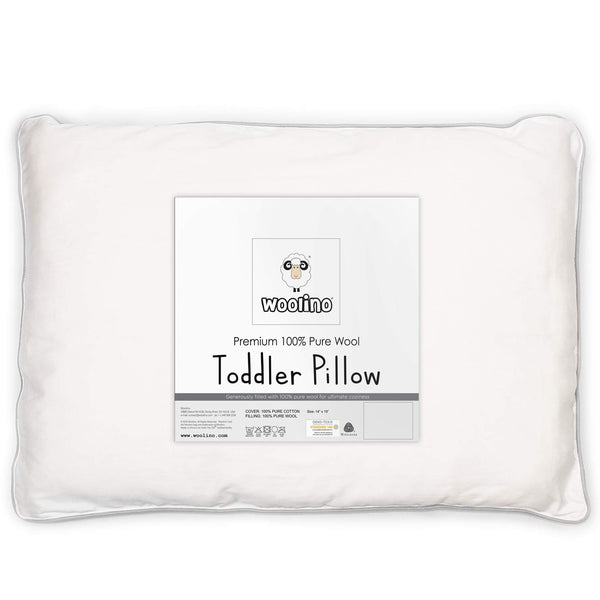 Woolino Toddler Pillow shows breathability for cooler, calmer naps.