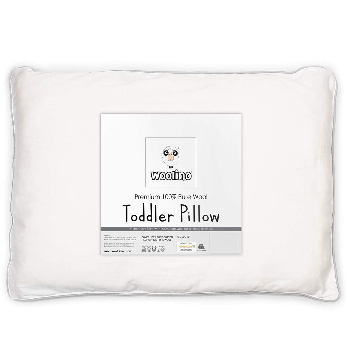 Woolino Toddler Pillow shows breathability for cooler, calmer naps.
