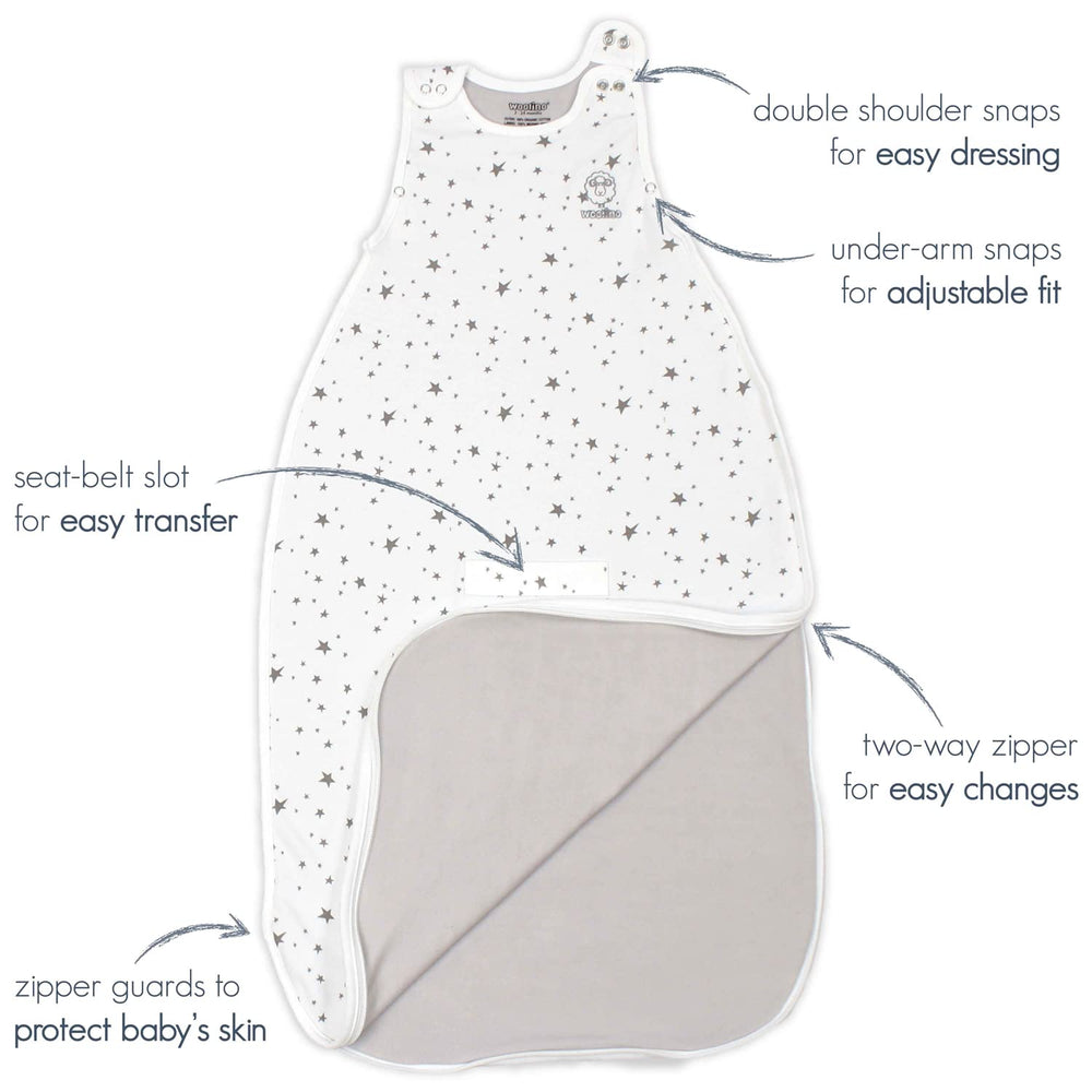 Woolino bag in crib use for cozy night-time comfort