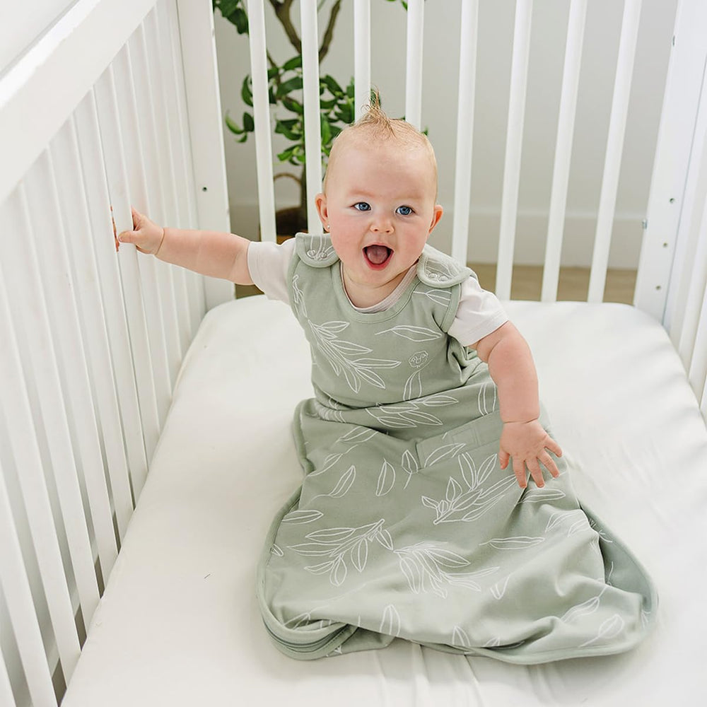 Woolino Toddler Sleeping Bag shoulder snaps for quick changes