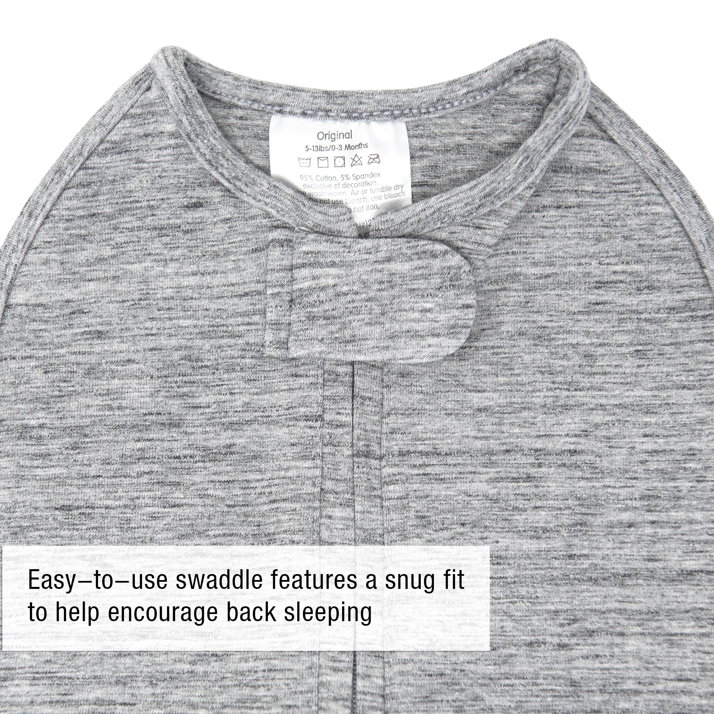Ergonomic and patented Woombie Swaddle design from RN BSN team.