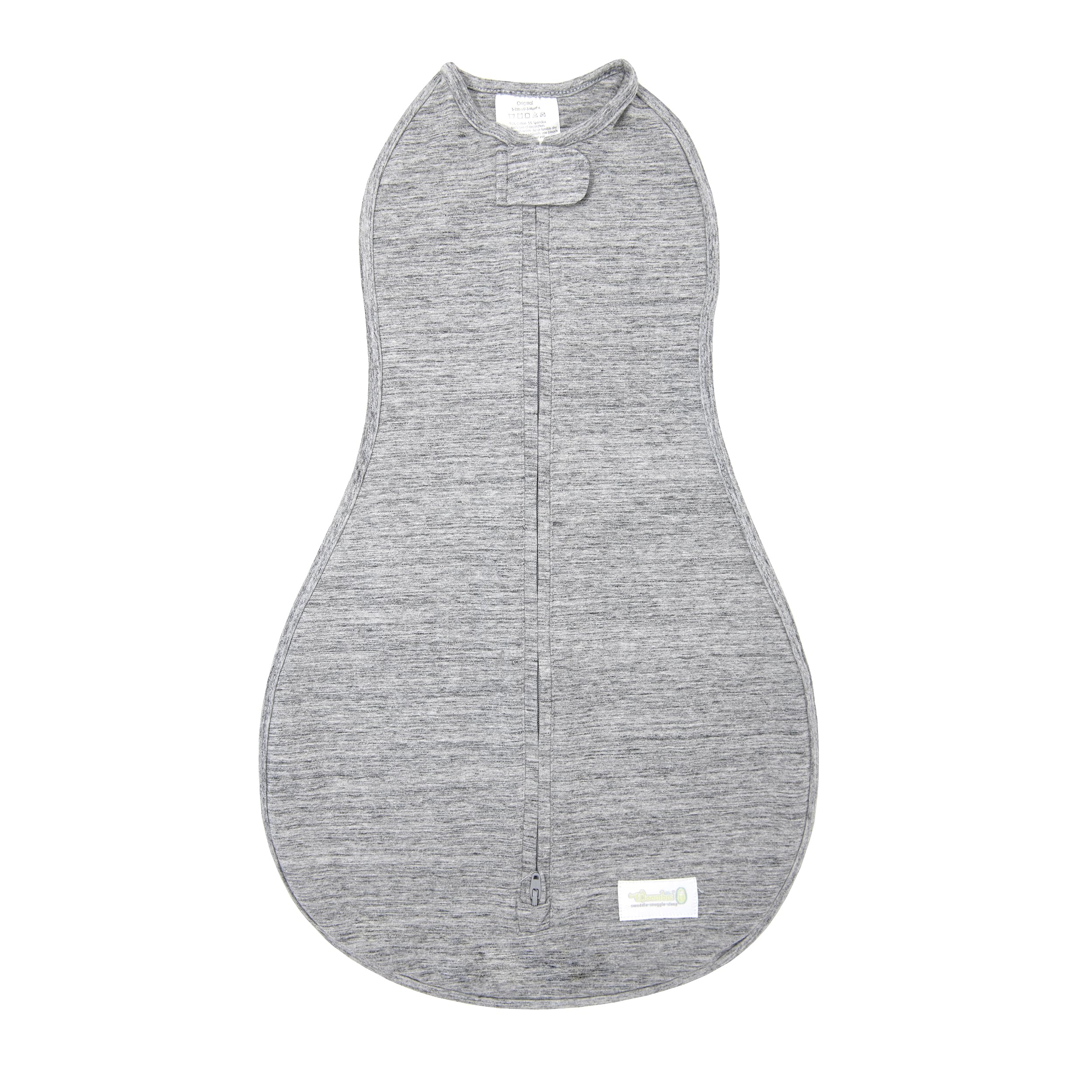 Woombie Original Swaddle Twilight Heather Gray offers breathable newborn comfort.