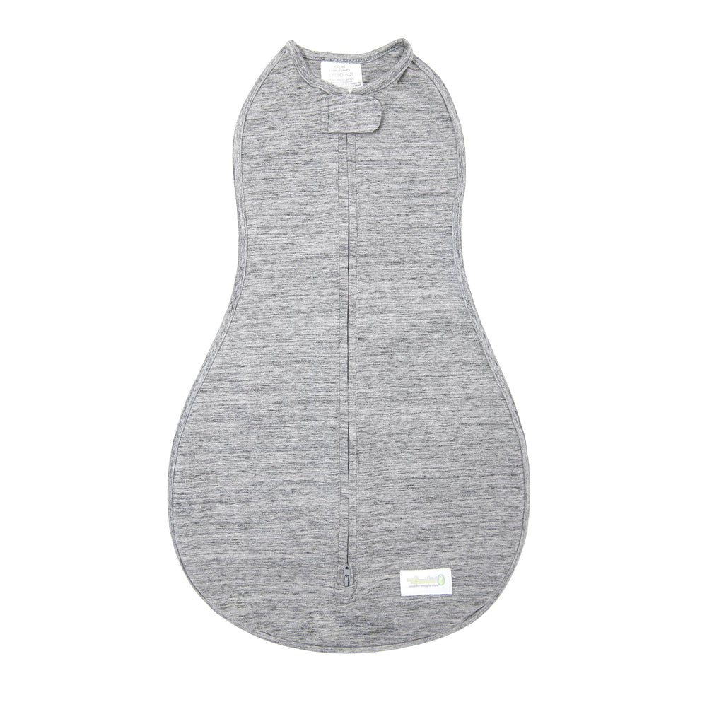 Woombie Original Swaddle Twilight Heather Gray offers breathable newborn comfort.