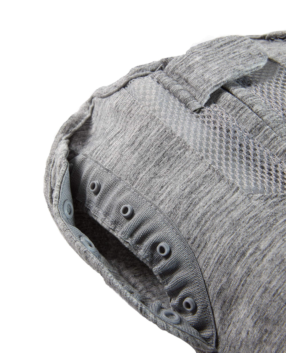 Woombie arms-in-out design adapts as baby grows.