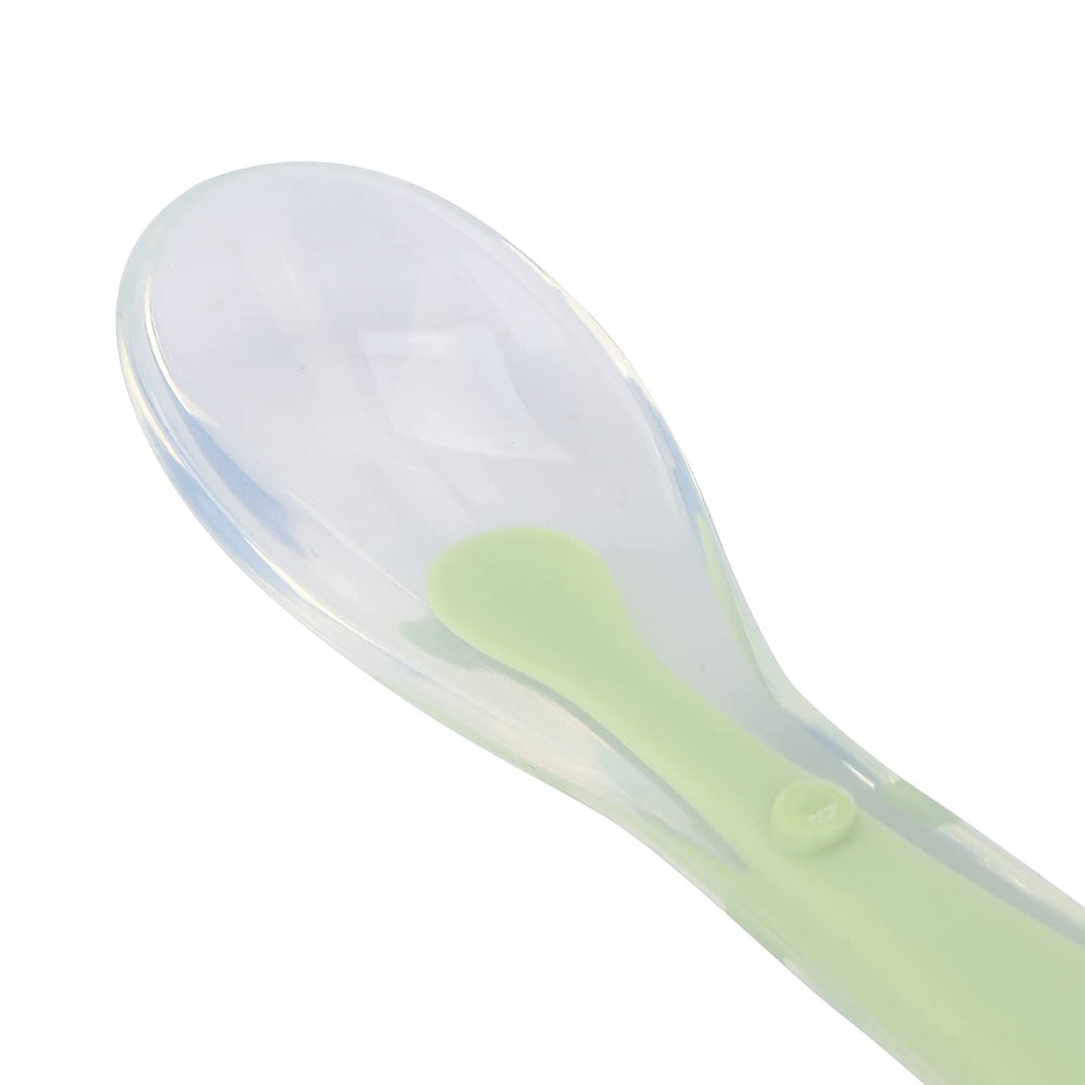 Compact green Worem spoon stores easily after use
