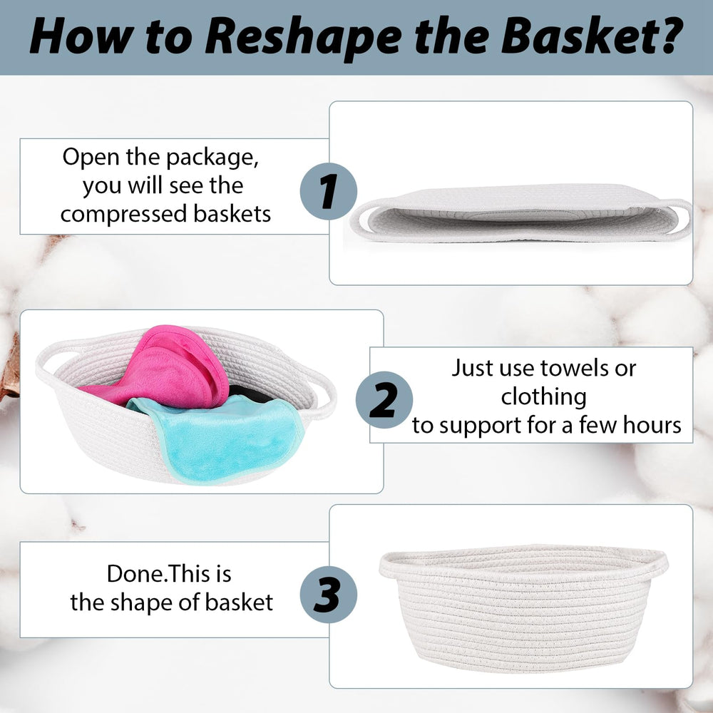 woric cotton rope material highlights soft, durable basket texture