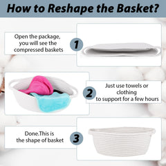 woric cotton rope material highlights soft, durable basket texture