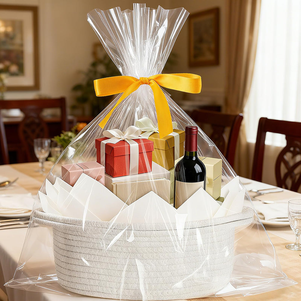 woric packaging includes gift bag, greeting card, ribbon, and tissue