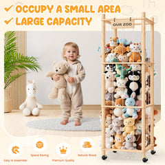 WORLDMX 54-inch tall storage saves floor space in kids' room.