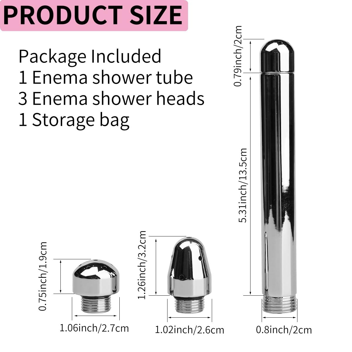 WOSE Enema Nozzle packaging box and bag included