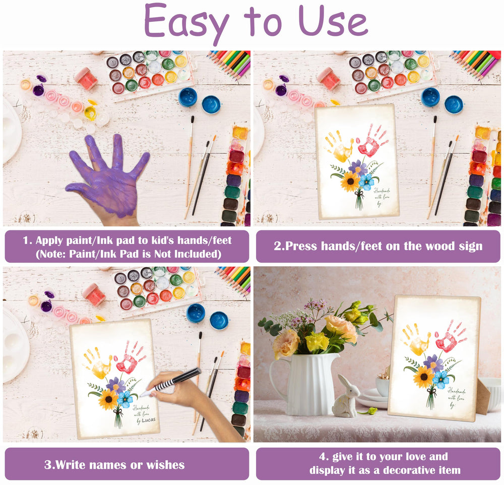 Woukaup handprint photo prop keepsake for memories.