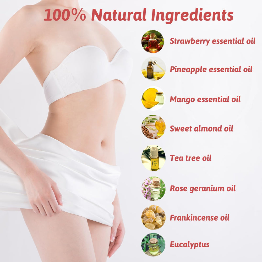 Wovarkie Yoni Oil applied to panty liner for discreet freshness.