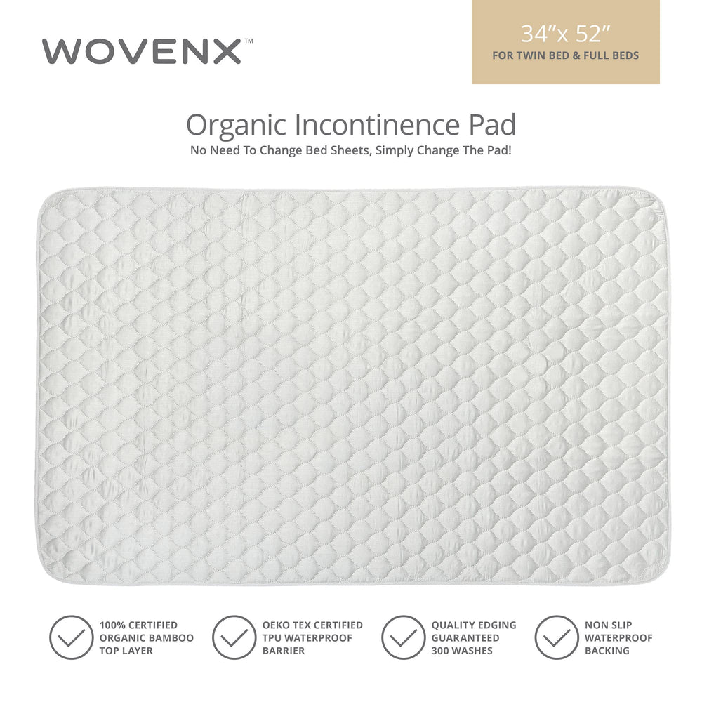 WOVENX non-slip backing keeps the pad securely in place.