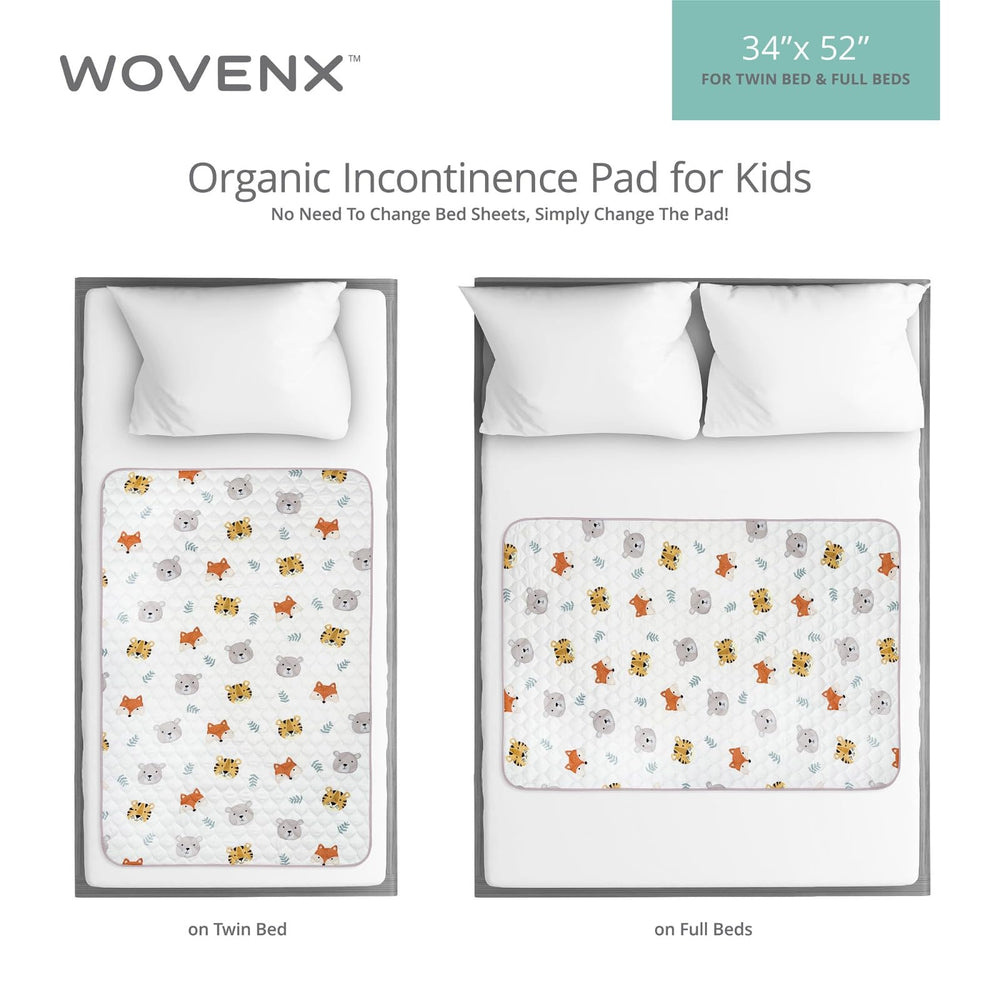 WOVENX non-slip backing keeps the pad in place on twin beds