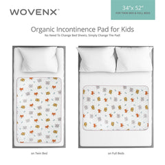 WOVENX non-slip backing keeps the pad in place on twin beds