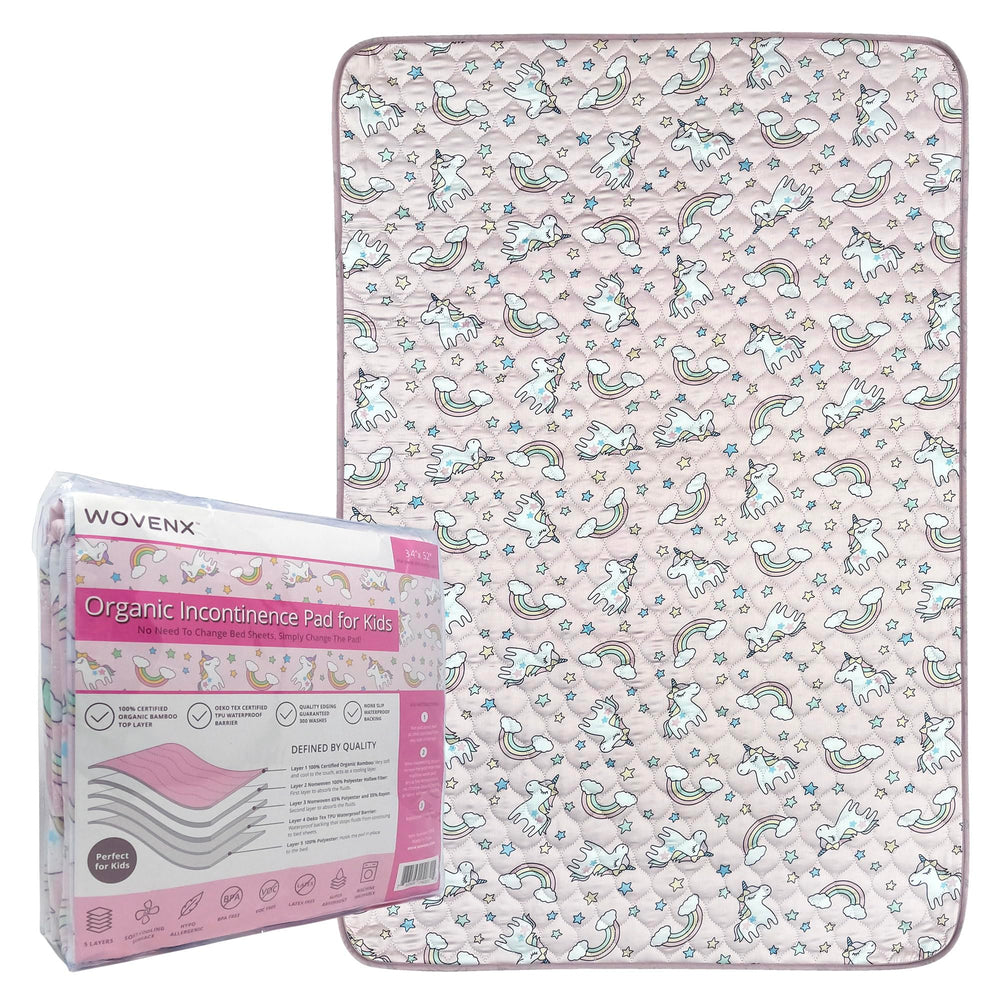 Non-slip backing on a WOVENX bed pad keeps it in place.
