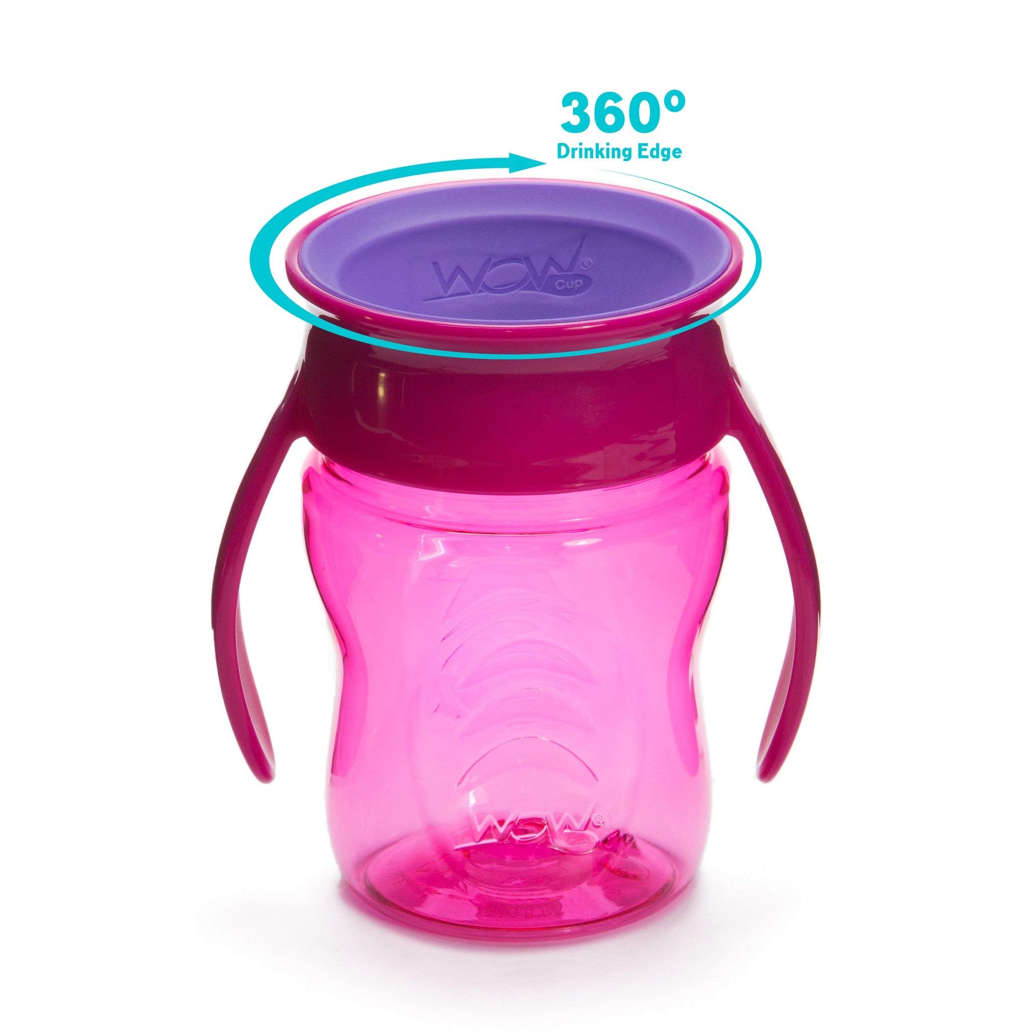 WOW GEAR Wow Cup spill-free edge supports mess-free on-the-go sipping.