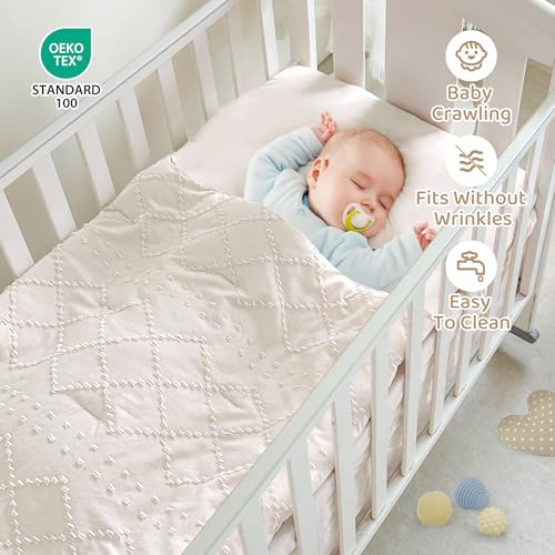 Wowelife beige boho ruffle detail enhances nursery charm.