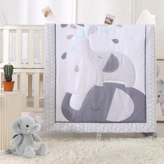 Wowelife elephant mini crib comforter for cozy, calming nights