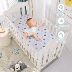 Wowelife elephant mini crib skirt adds polished nursery decor