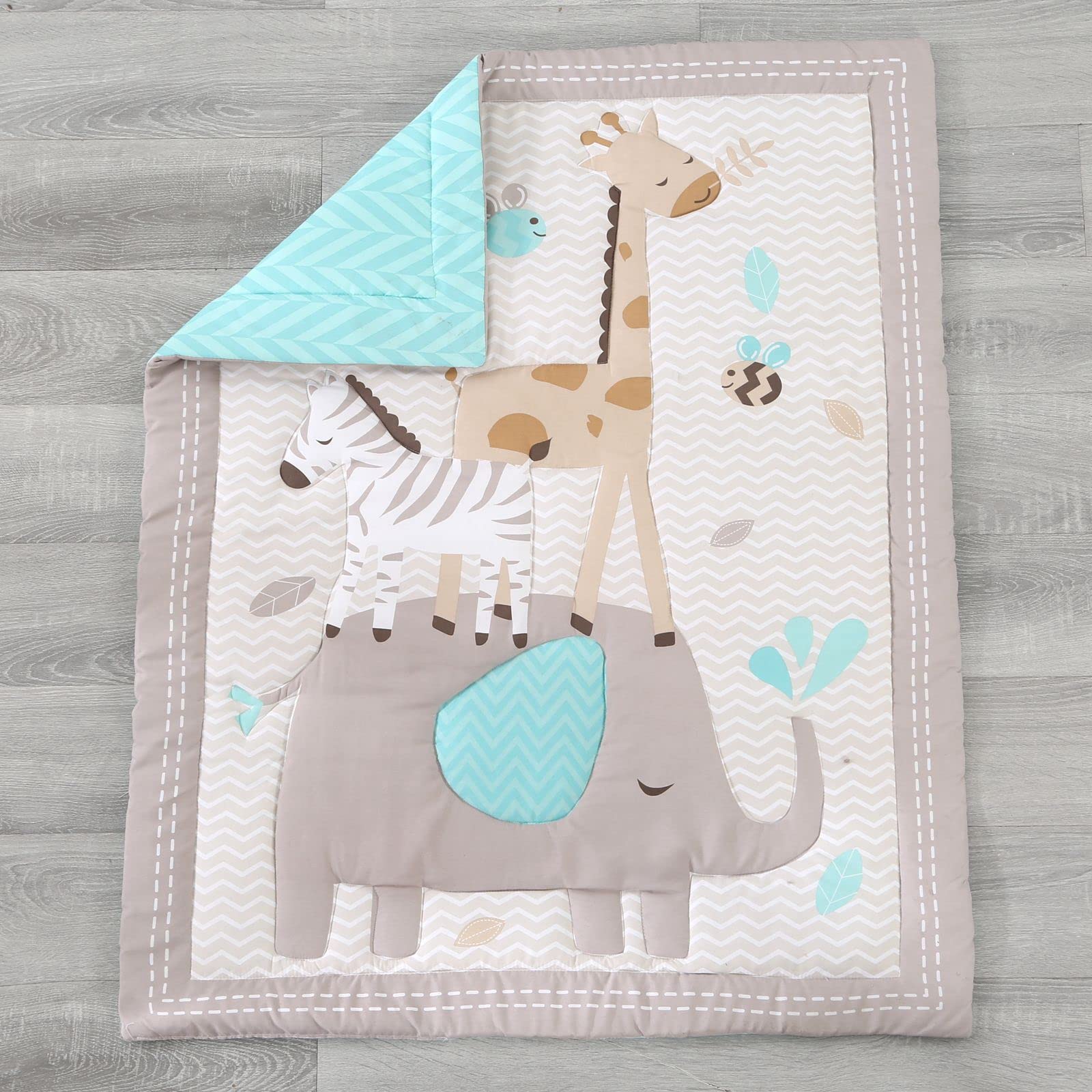 Wowelife elephant theme nursery decor in gray creates calming sleep space