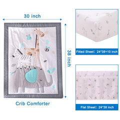 Wowelife gray crib skirt creates a neat nursery finish