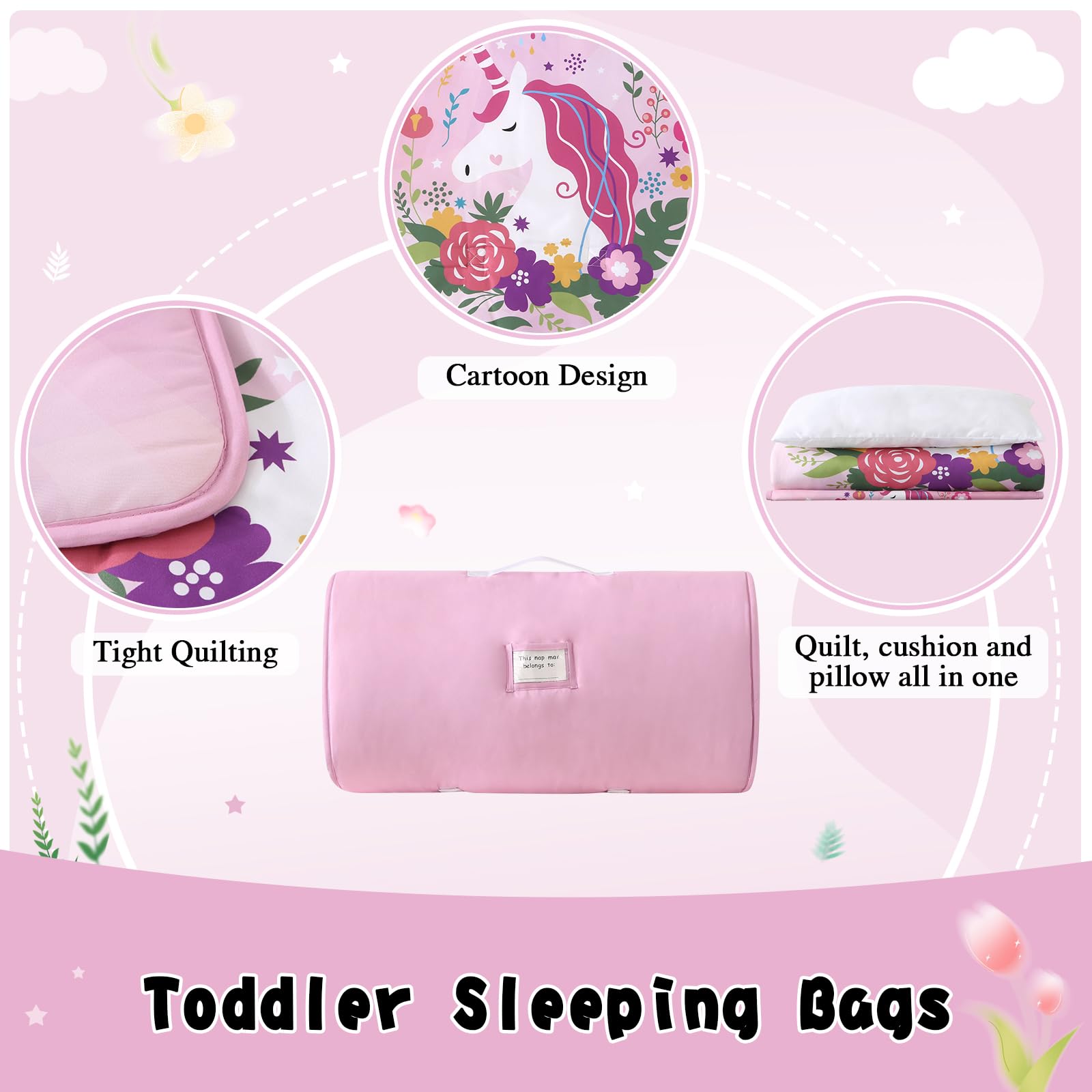 Wowelife nap mat carrying strap for easy transport.