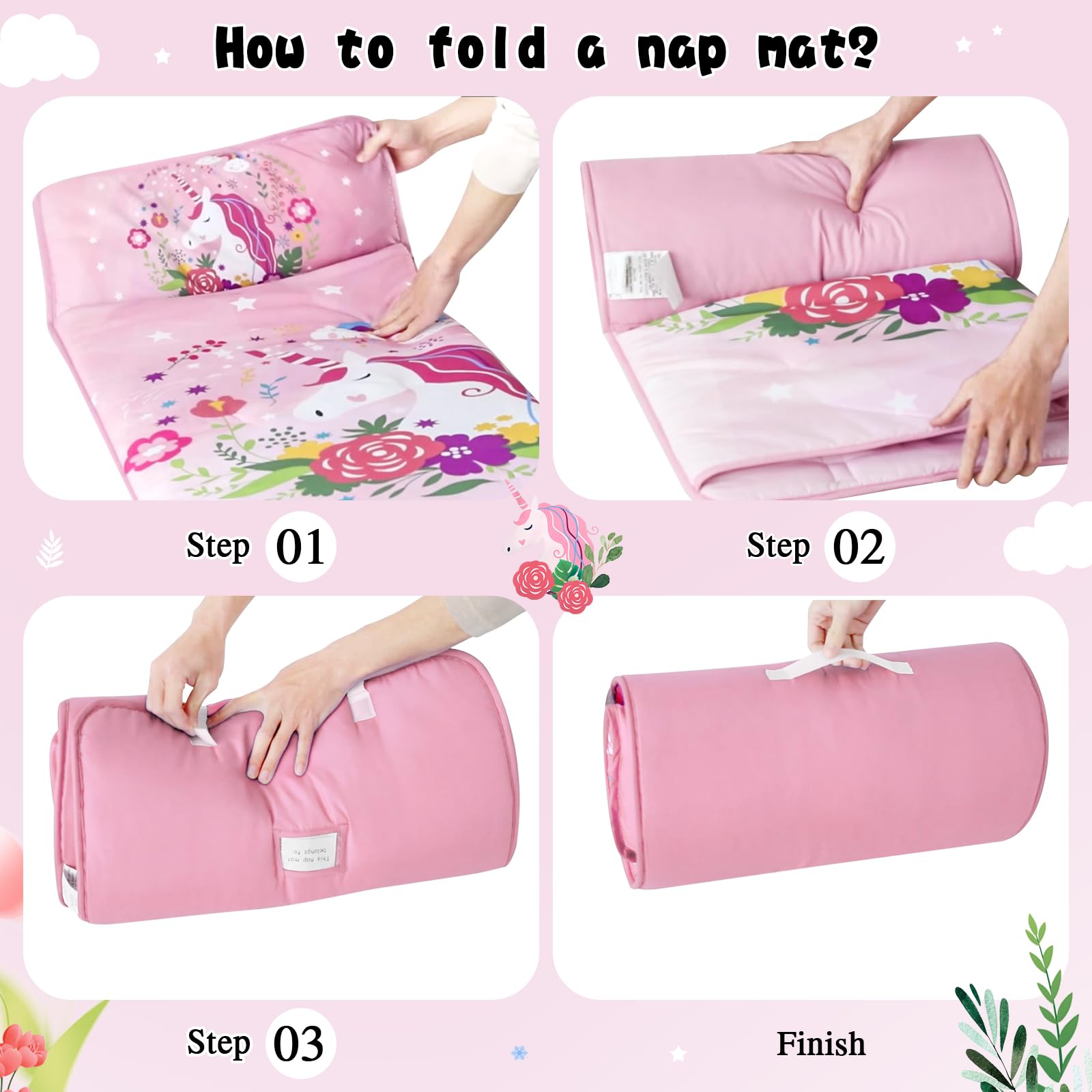 Wowelife nap mat dimensions 50x20 inches provide ample rest space.