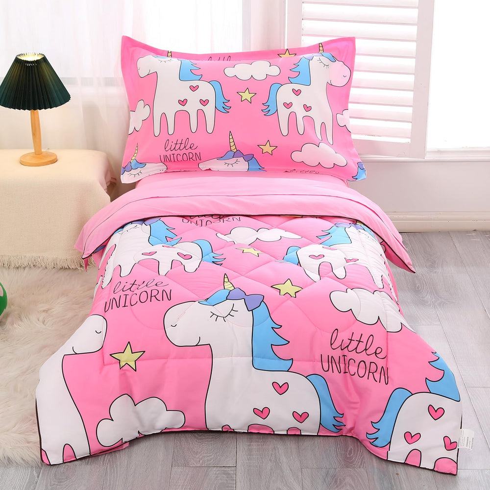 Wowelife unicorn pink comforter for toddlers, cozy warmth for bedtime