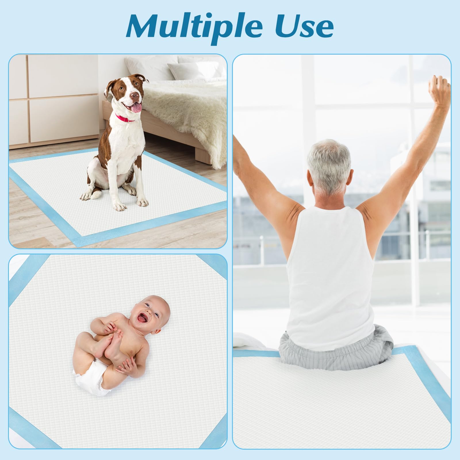 Wowflash underpad sized 36x36 inches for reliable coverage