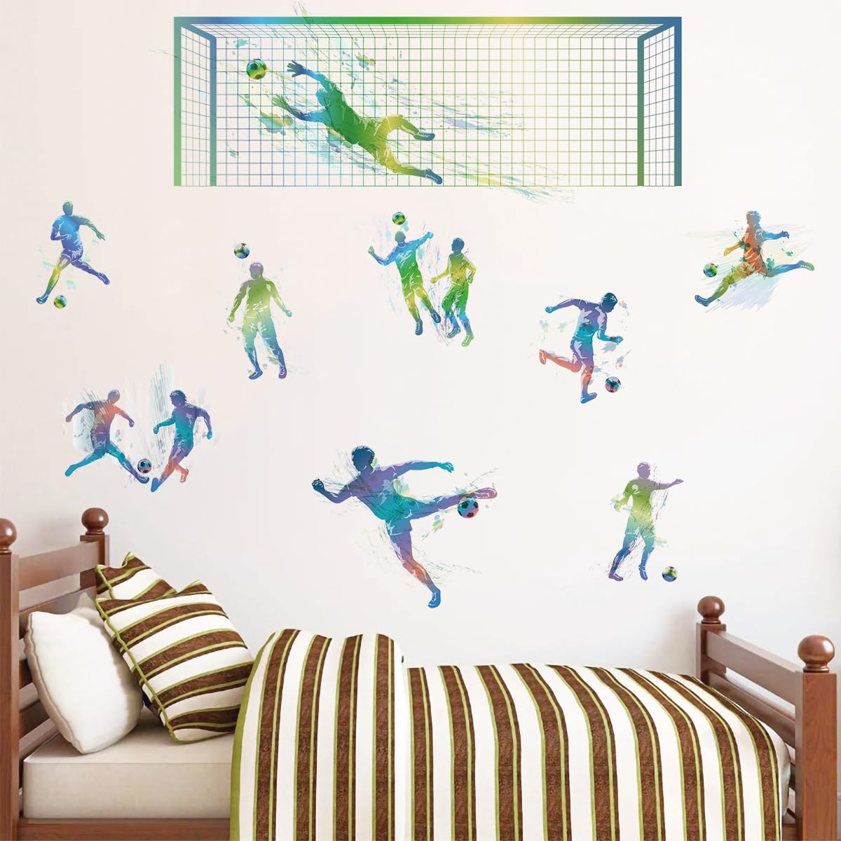 WOYINIS two-sheet set sticks easily to smooth walls for quick decorating.