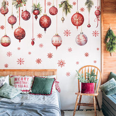WOYINIS Christmas hanging light ball wall sticker adds festive charm to living room