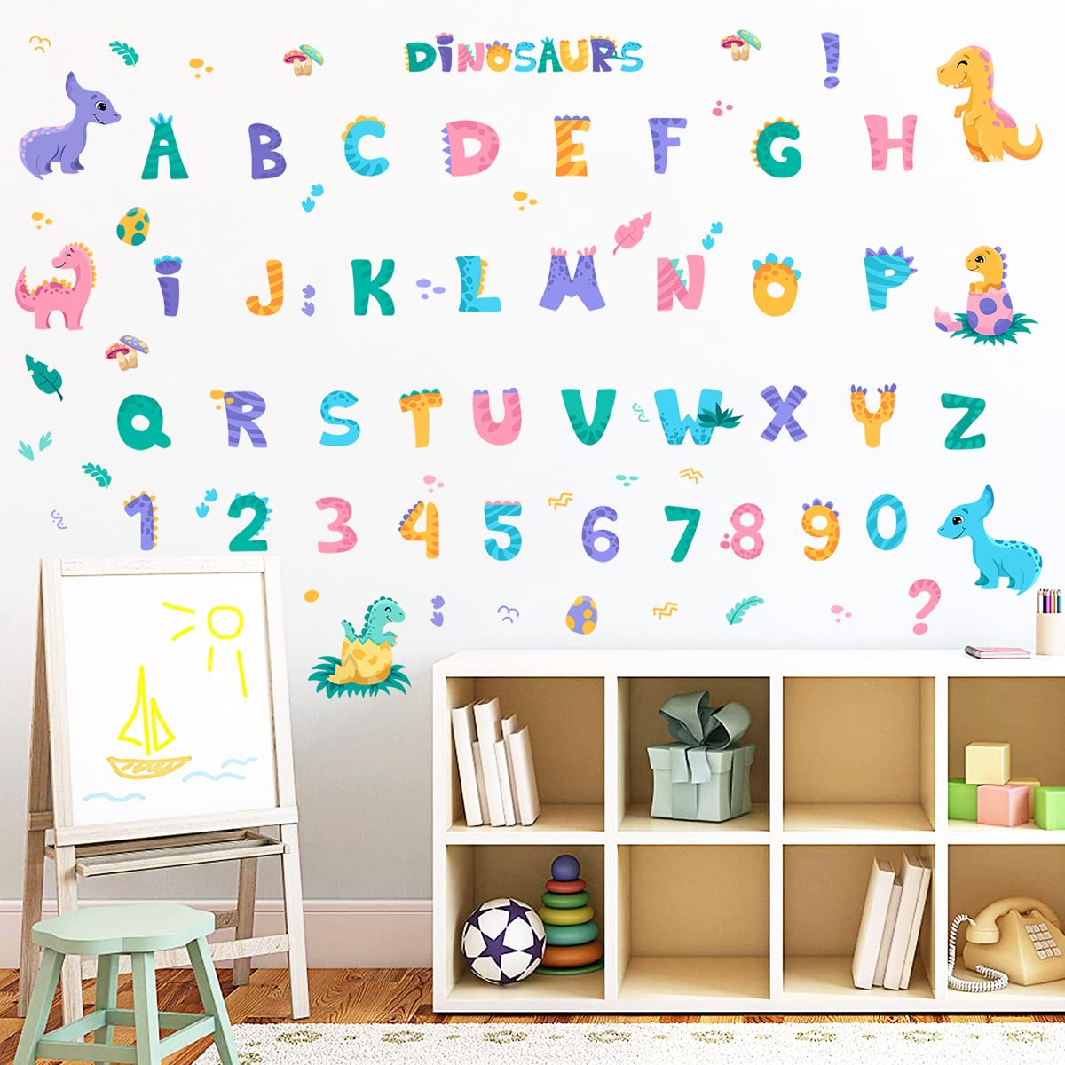 WOYINIS alphabet wall stickers with numbers for early math learning