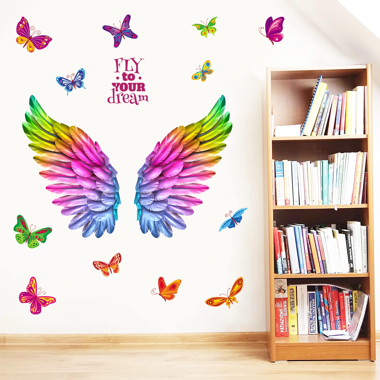 WOYINIS easy removal wall sticker peels away with heat, leaving no residue.