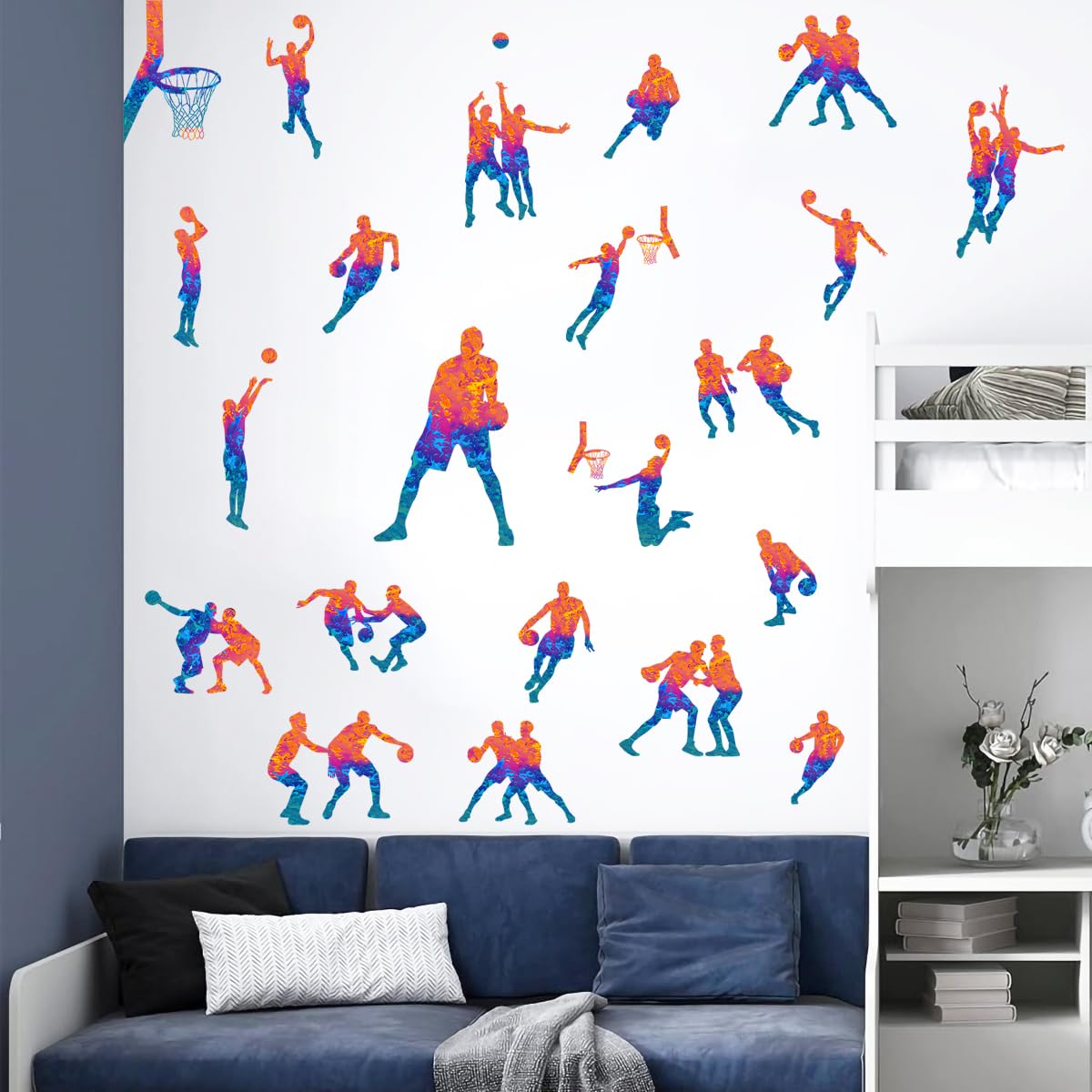 WOYINIS basketball wall stickers suit playrooms and classrooms.