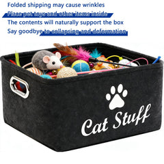 Wpetle cat toy bin filled with toys shows all in one organization for pet supplies