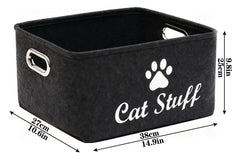 Wpetle cat toy bin in a living room demonstrates quiet placement on hardwood floors