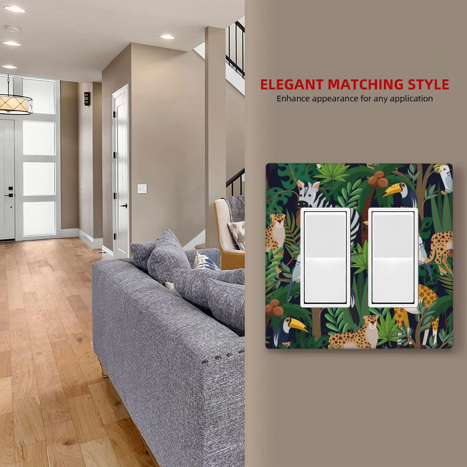 Wpshijia decorative-animal-faceplate-kids-room adds color and personality.
