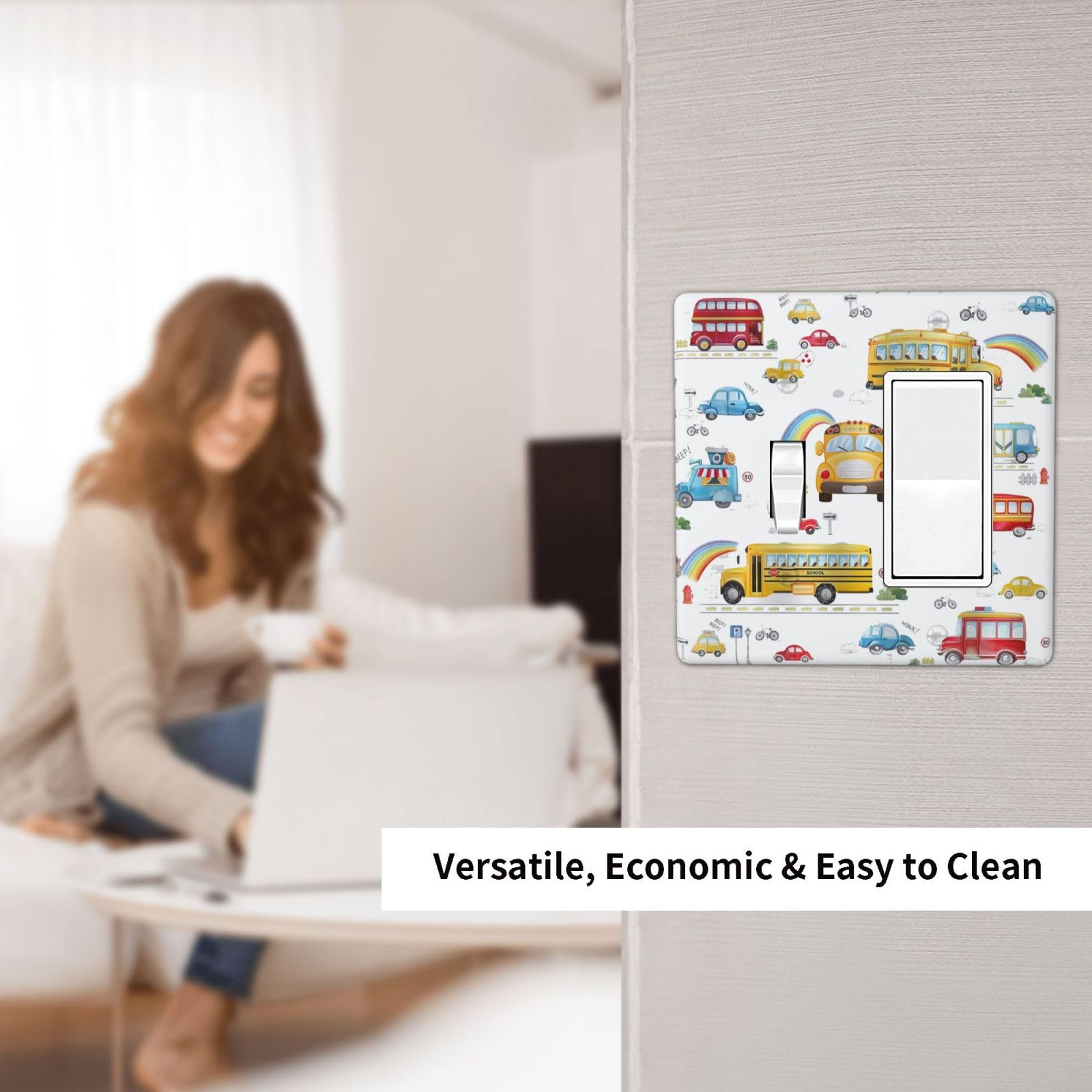 Wpshijia durable shiny finish wall plate protects against wear.