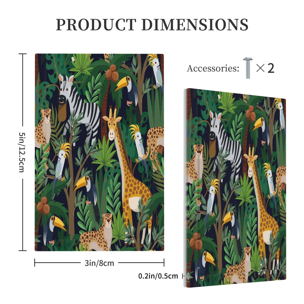 Wpshijia leaf pattern switch cover coordinates with green themed rooms.