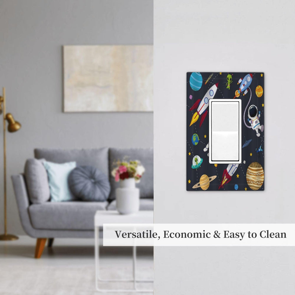 Wpshijia Rocket Planets quick-clean wall plate cleans with damp cloth