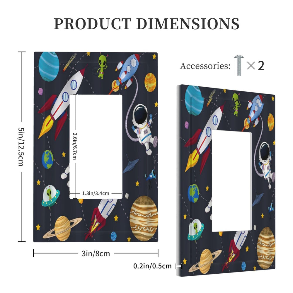Wpshijia Rocket Planets wall plate decor upgrades modern kids room aesthetic
