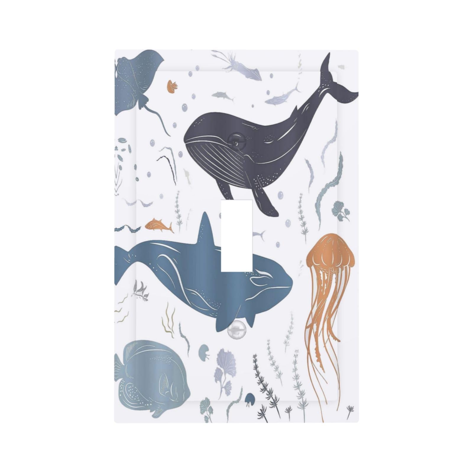 Wpshijia sea-creature switch cover for kids' rooms is durable polycarbonate.