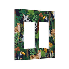 Wpshijia zebra-leopard 1-gang switch cover adds cute charm and easy maintenance.