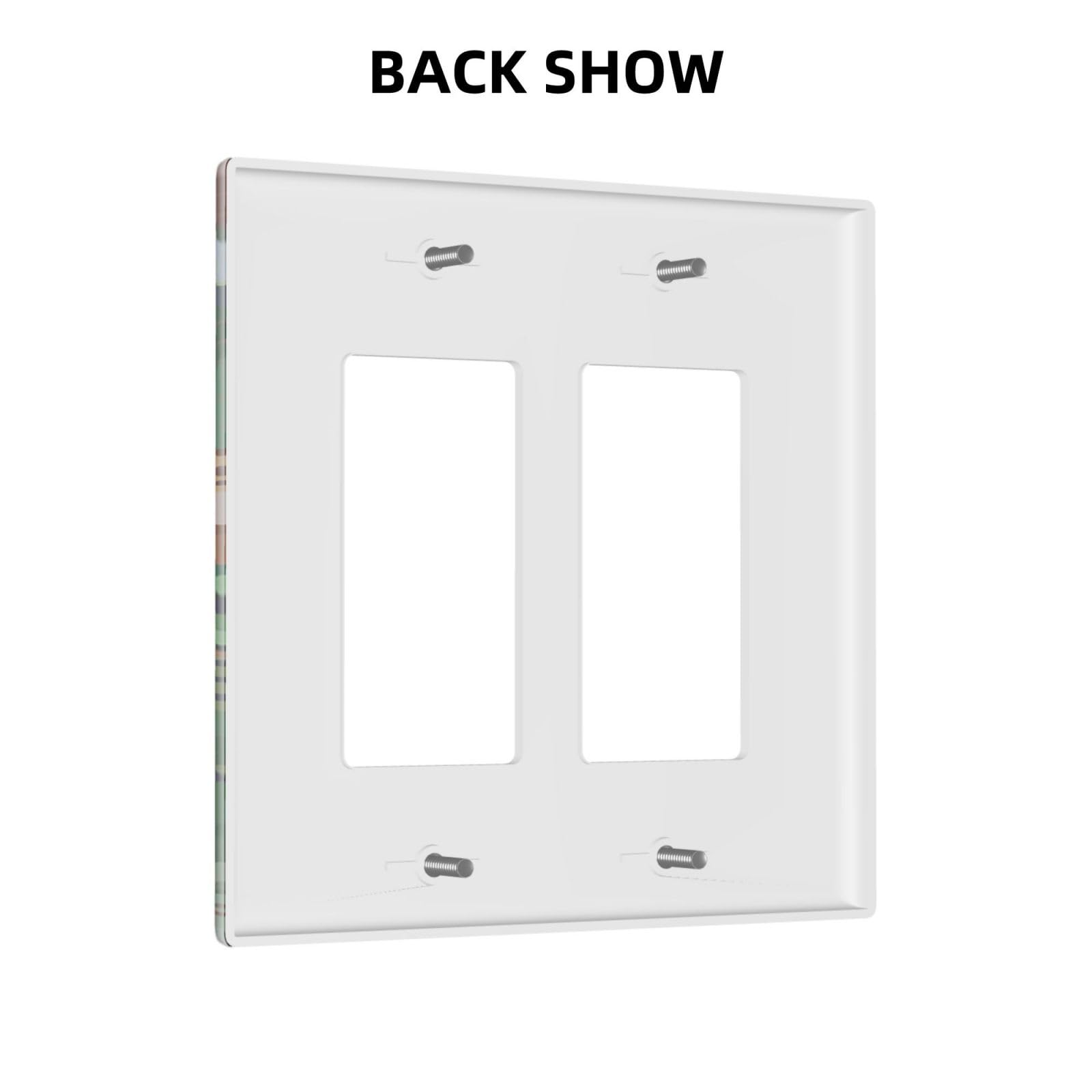 Wpshijia zebra-leopard-giraffe-bird-leaf 4-gang wall plate for bold room styling.