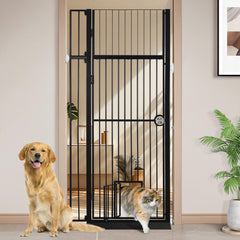 WPVPaw 71-inch extra tall cat gate blocks jumps for safe containment.